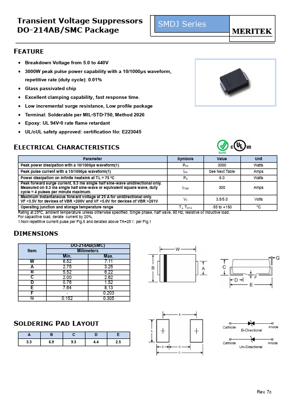 SMDJ100C