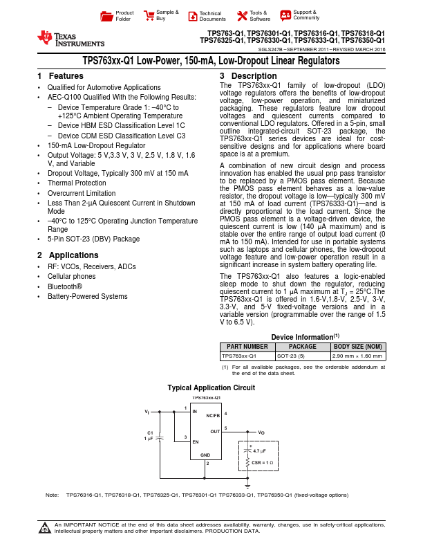 TPS763-Q1