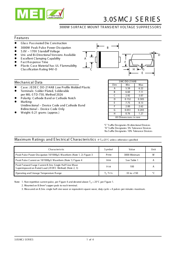 3.0SMCJ85A