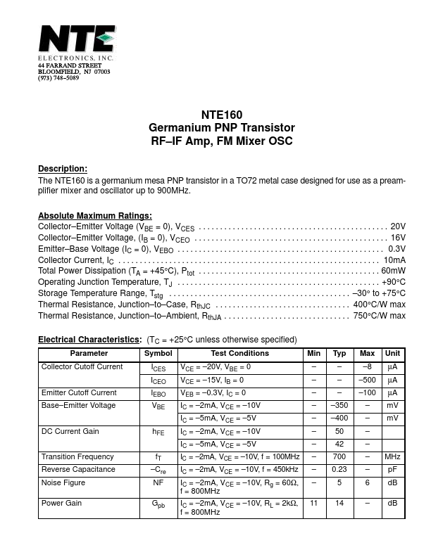 NTE160