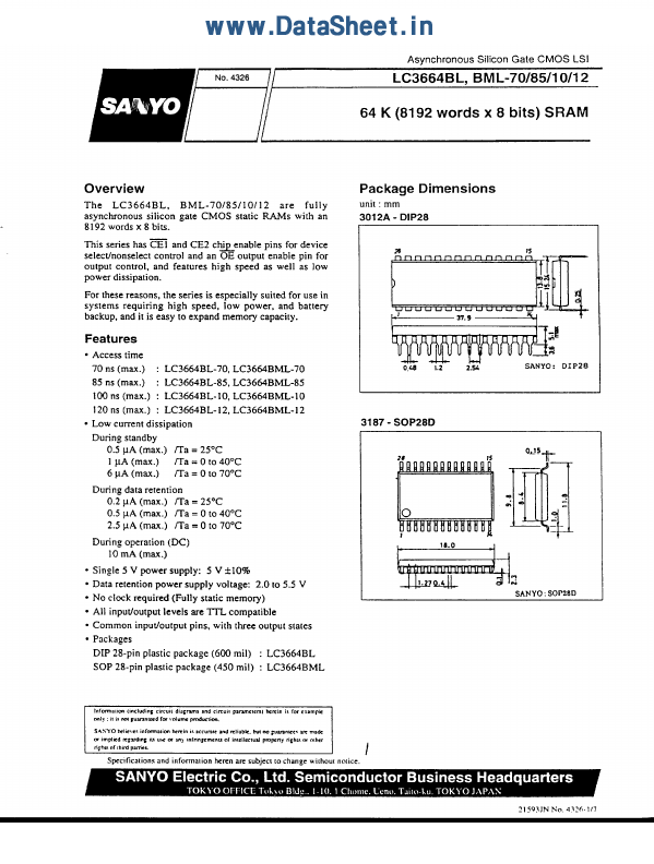 LC3664BML-85