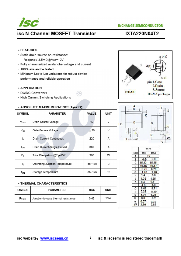 IXTA220N04T2