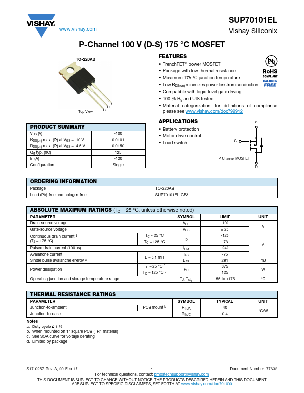 SUP70101EL