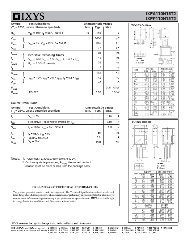 IXFA110N15T2