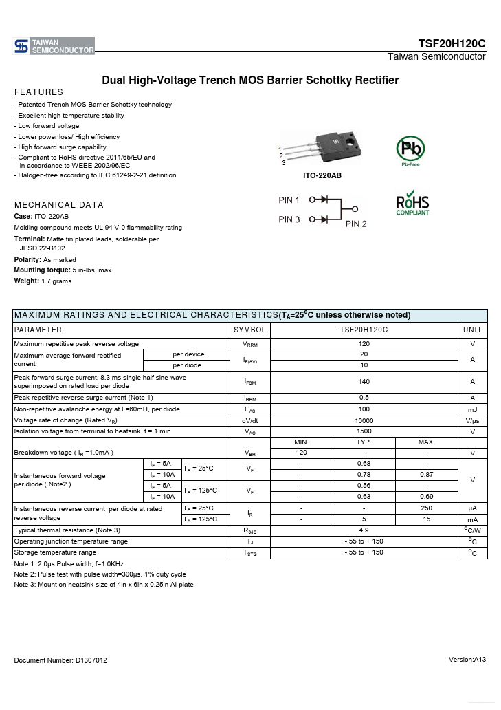 TSF20H120C