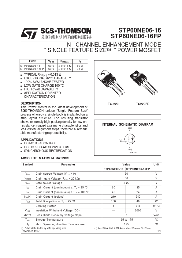 STP60NE06-16