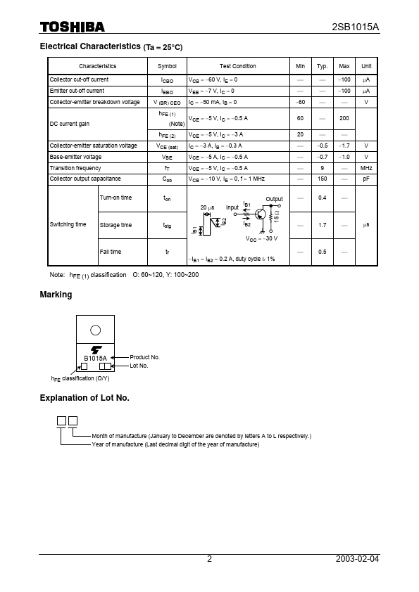 2SB1015A