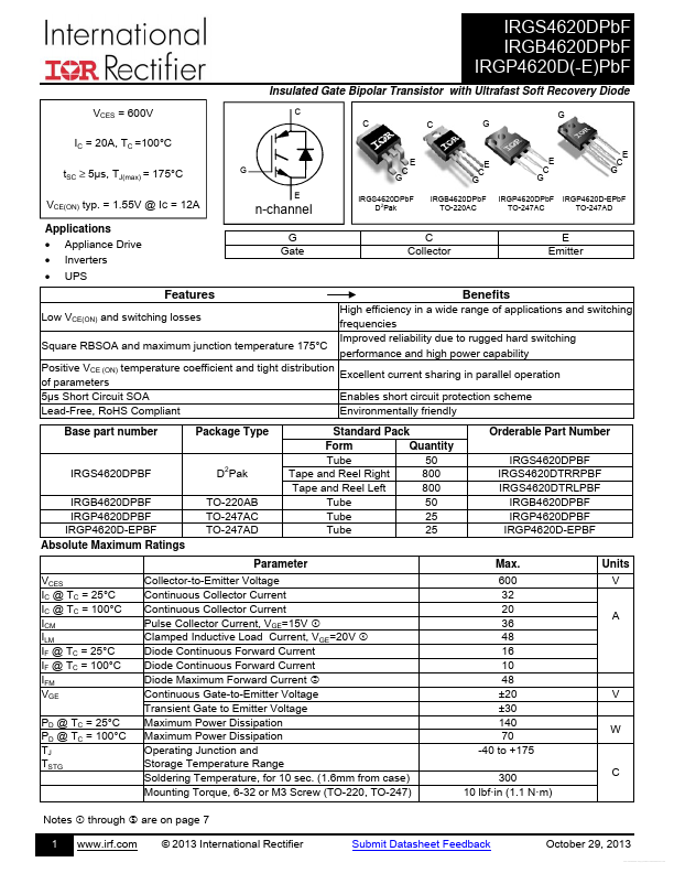 IRGS4620DPBF