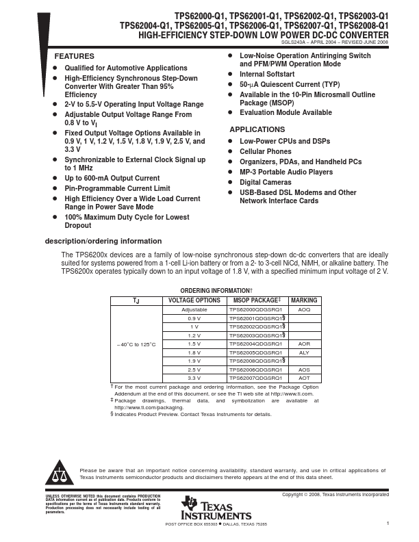 TPS62000-Q1