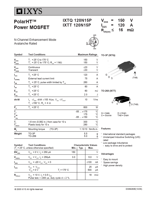 IXTQ120N15P