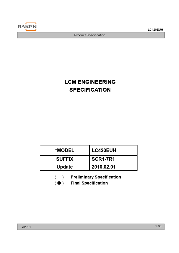 LC420EUH-SCR1-7R1