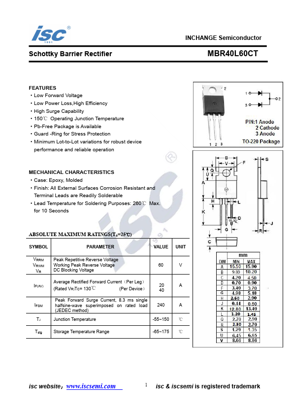 MBR40L60CT