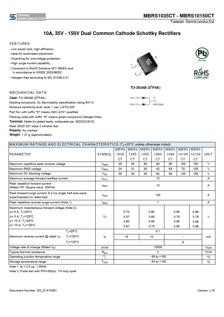 MBRS10150CT