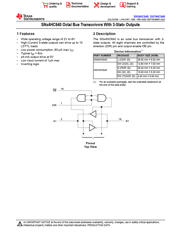 SN54HC640