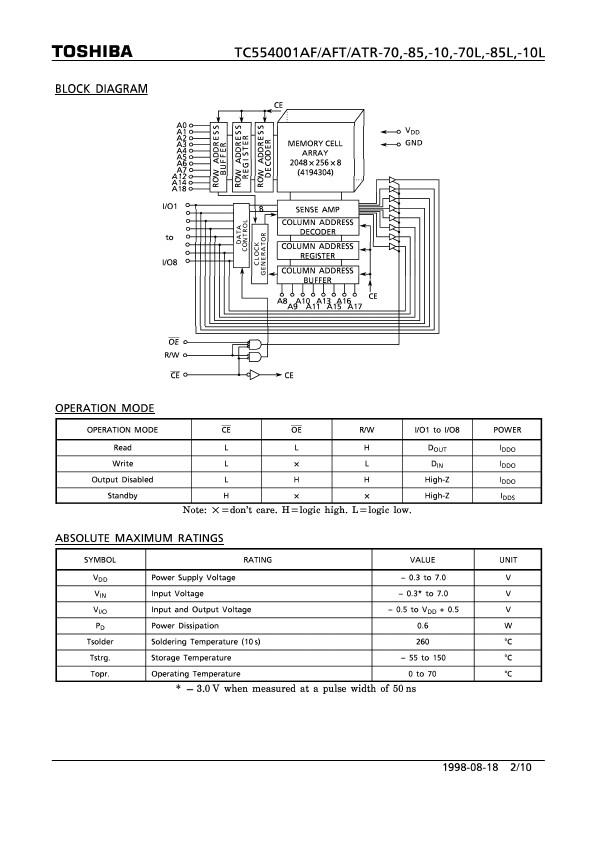 TC554001AFT-85