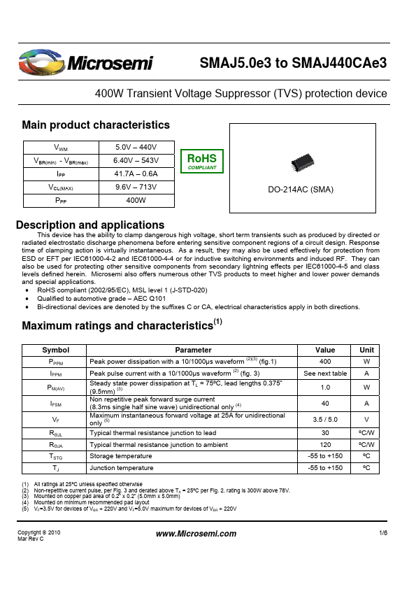 SMAJ8.5Ce3