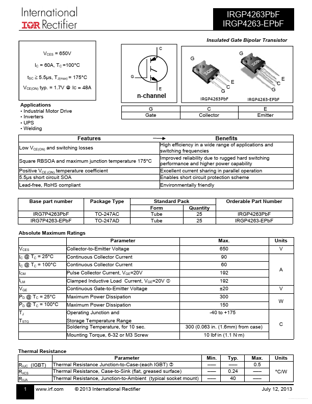 IRGP4263PBF