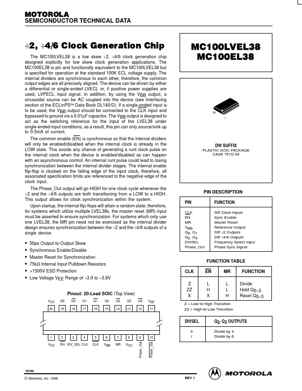 MC100LVEL38