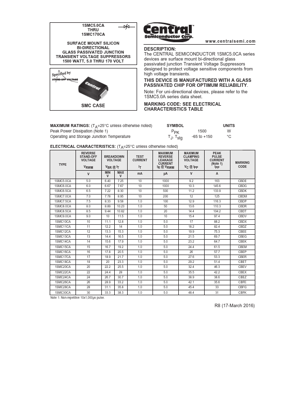 1SMC160CA