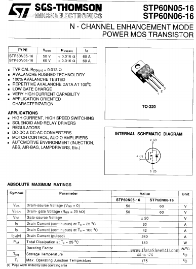 STP60N06-16