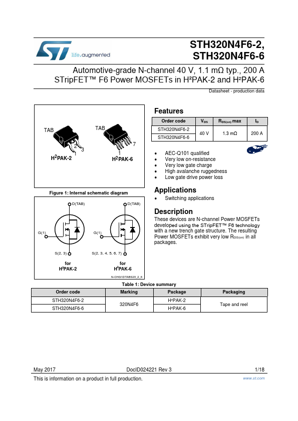 STH320N4F6-2