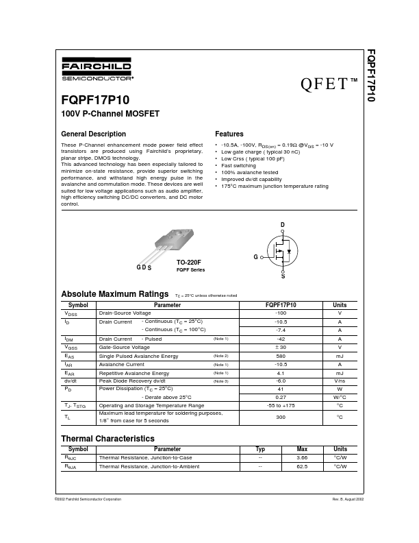 FQPF17P10