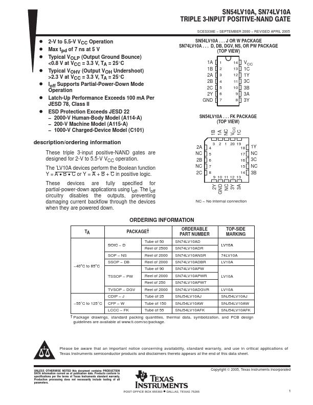 SN54LV10A