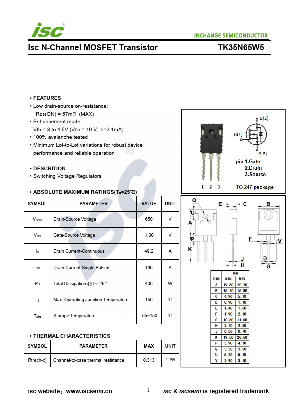 TK35N65W5