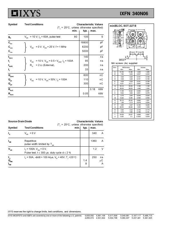 IXFN340N06