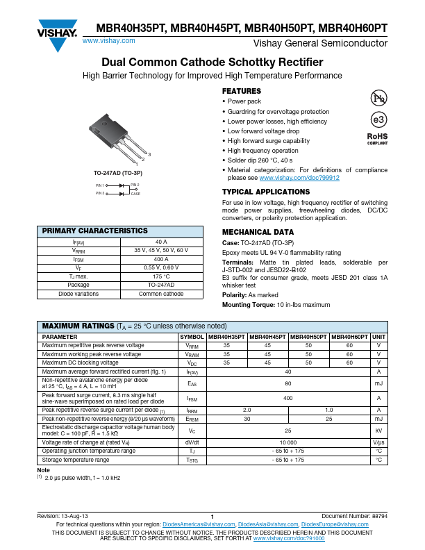 MBR40H50PT