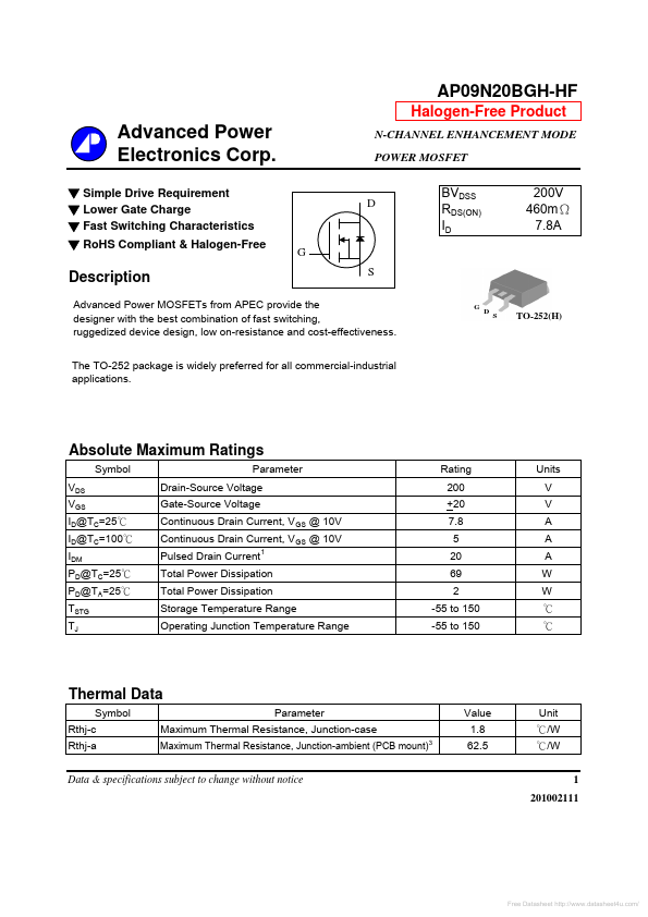 AP09N20BGH-HF