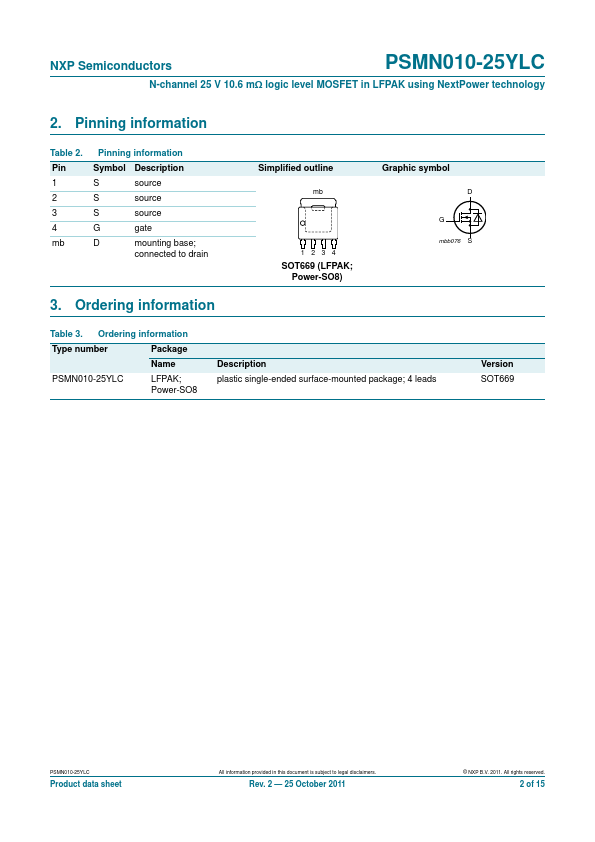 PSMN010-25YLC