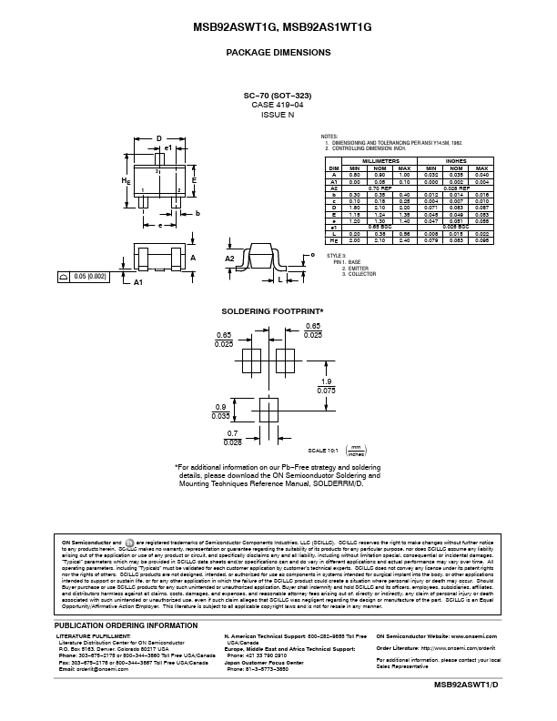 MSB92AS1WT1G