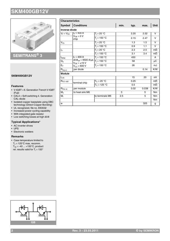 SKM400GB12V