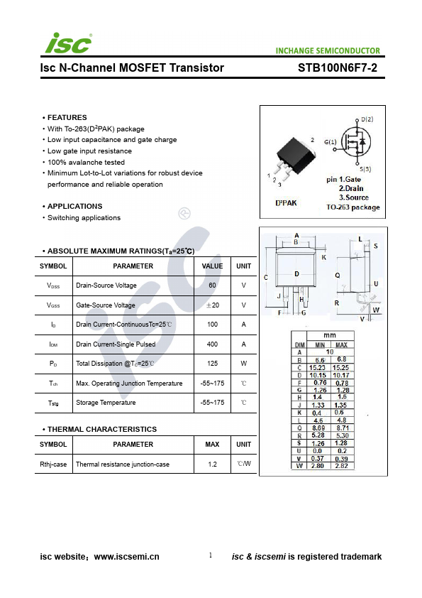 STB100N6F7-2