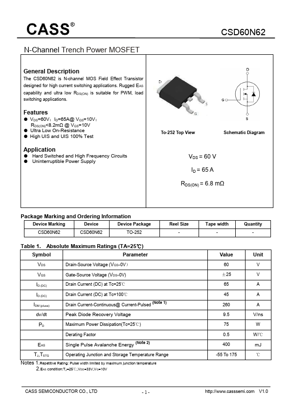 CSD60N62