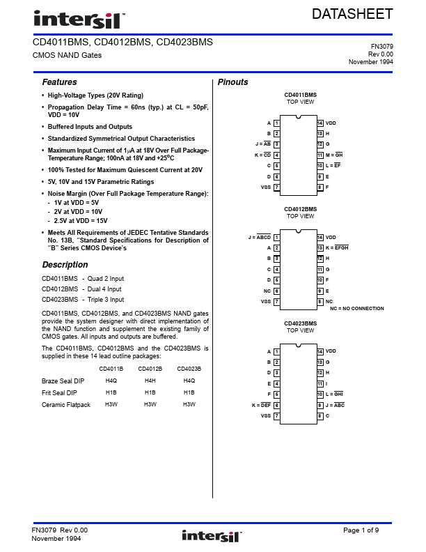 CD4011BMS