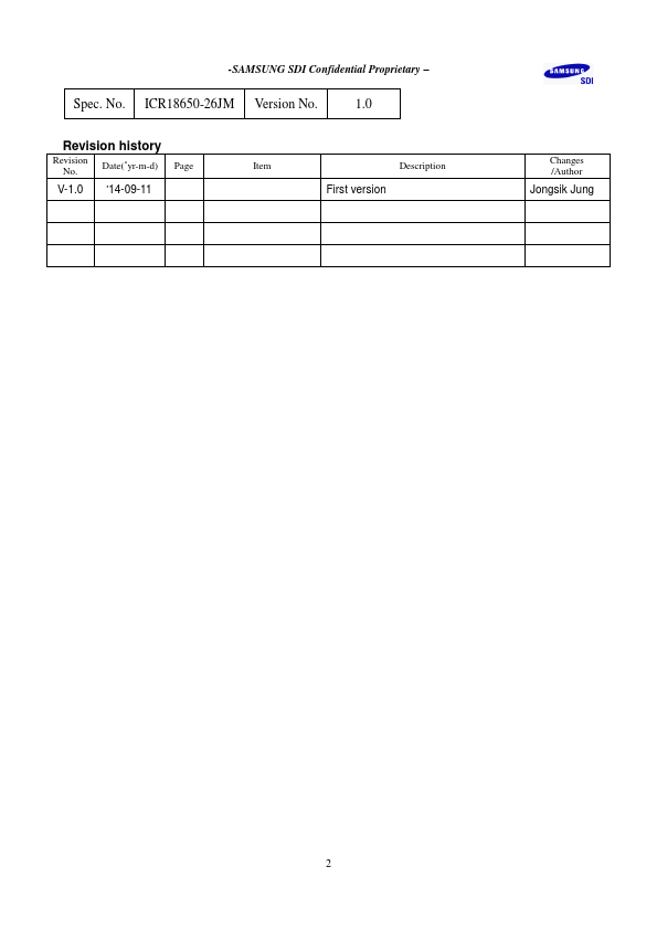 ICR18650-26JM