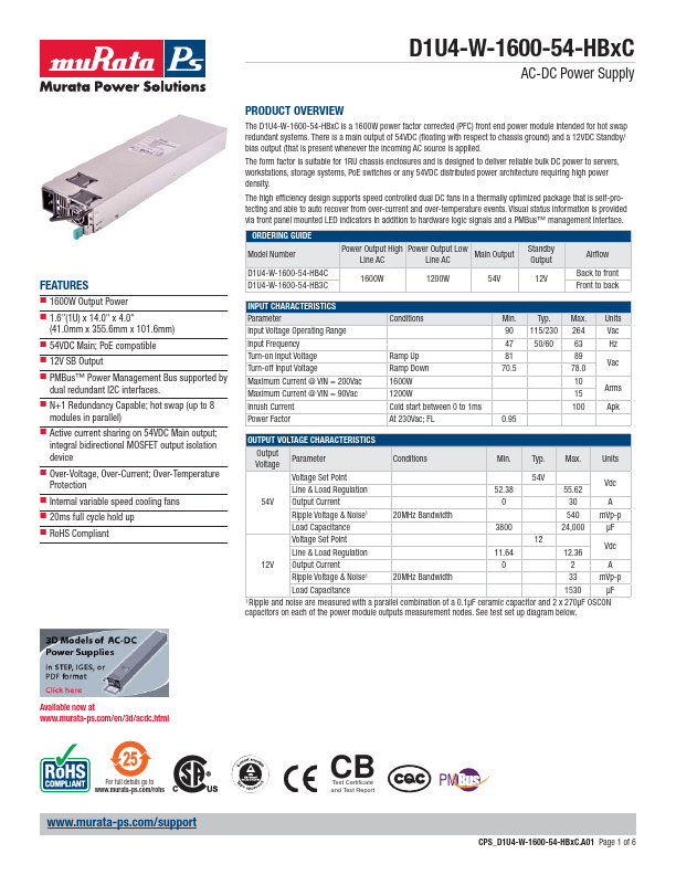 D1U4-W-1600-54-HB4C