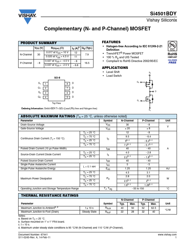 Si4501BDY