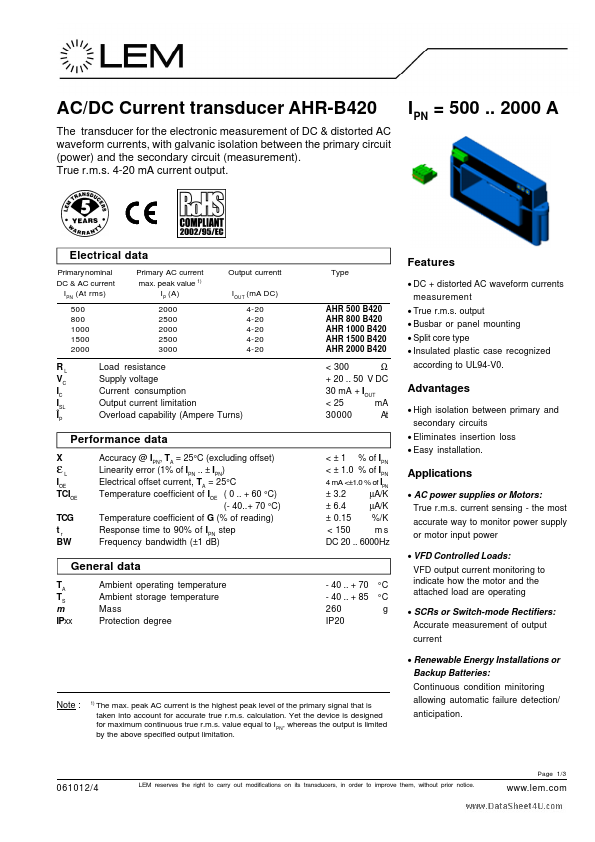 AHR-B420