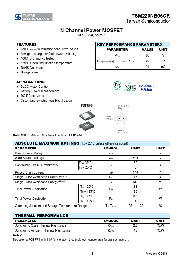 TSM220NB06CR