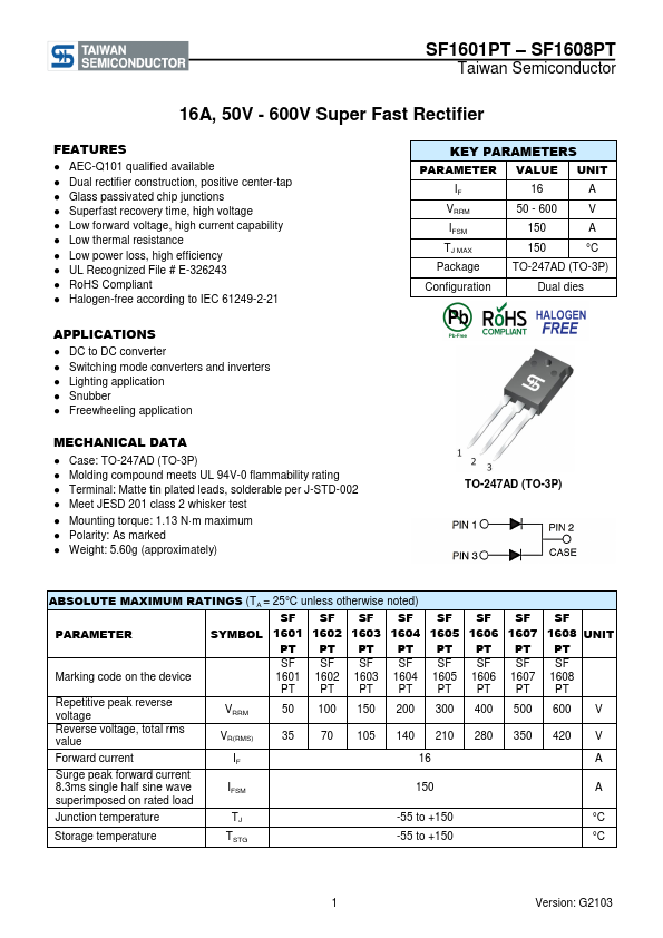 SF1601PT