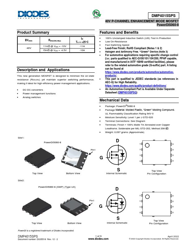 DMP4015SPS