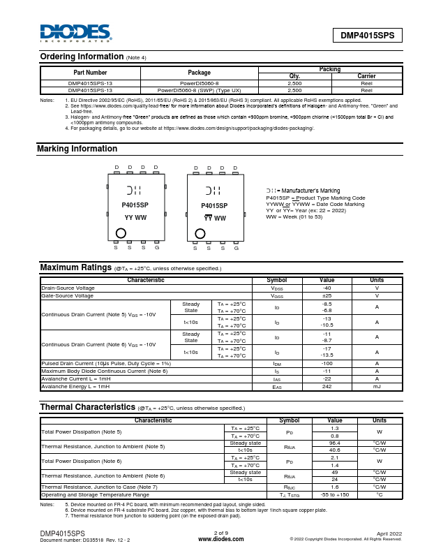 DMP4015SPS