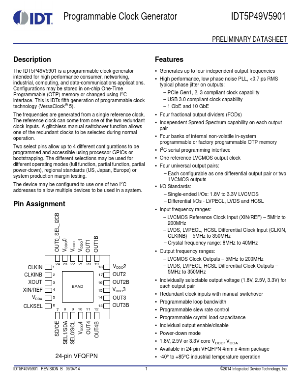 IDT5P49V5901