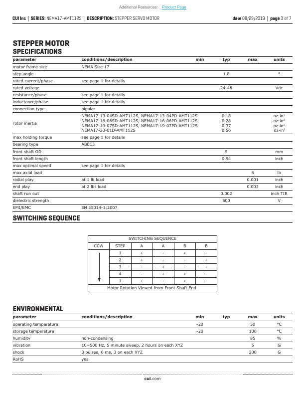 NEMA17-19-07PD-AMT112S