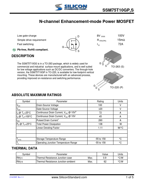 SSM75T10GS