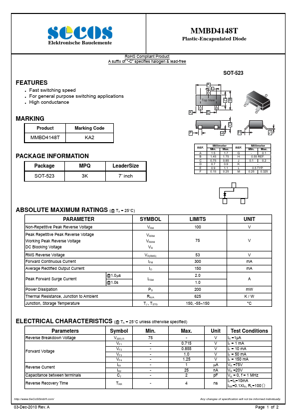 MMBD4148T