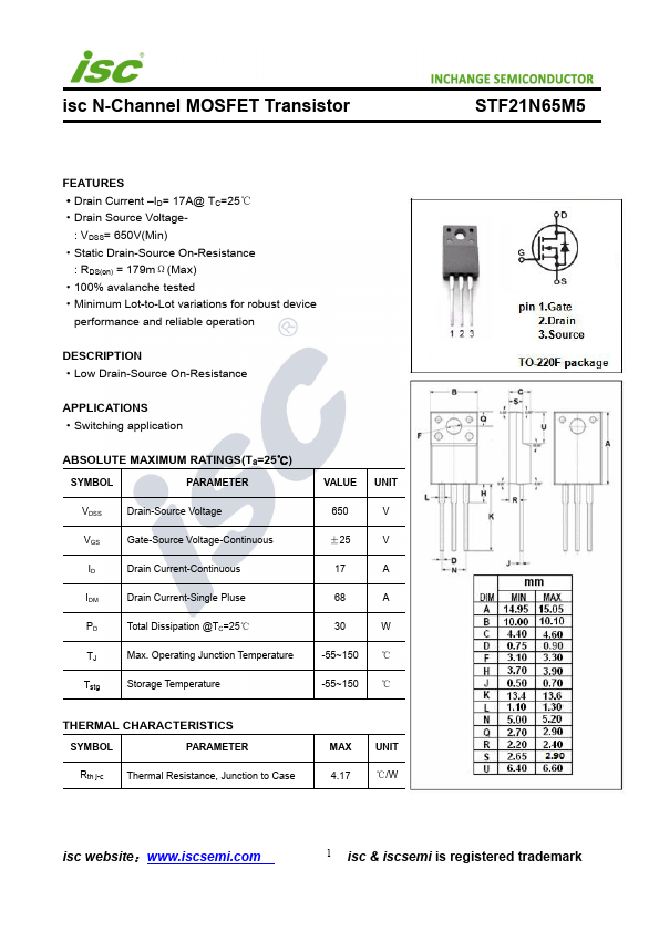 STF21N65M5